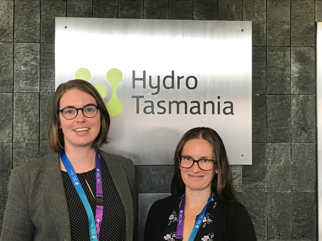 Lauren Maher and Pippa Williams of Hydro Tasmania